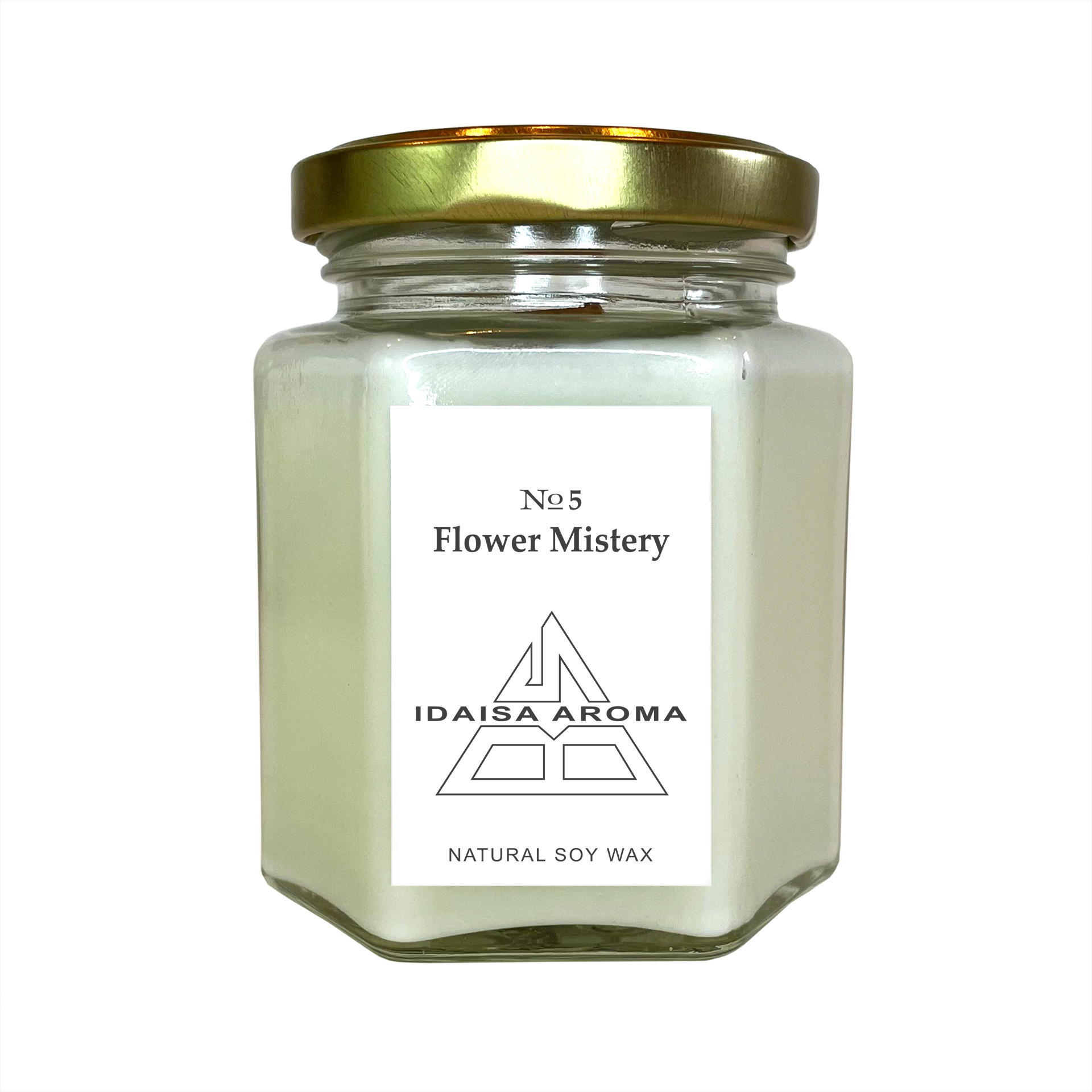 Контейнерная свеча "Flower Mistery" №5 из натурального воска ароматическая 170 мл